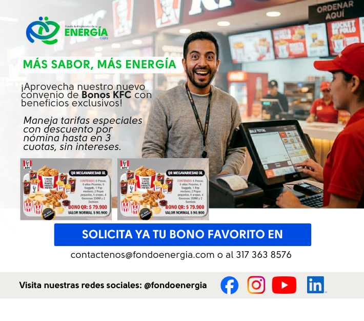 ¡Aprovecha nuestro nuevo convenio de Bonos KFC con beneficios exclusivos! (2)